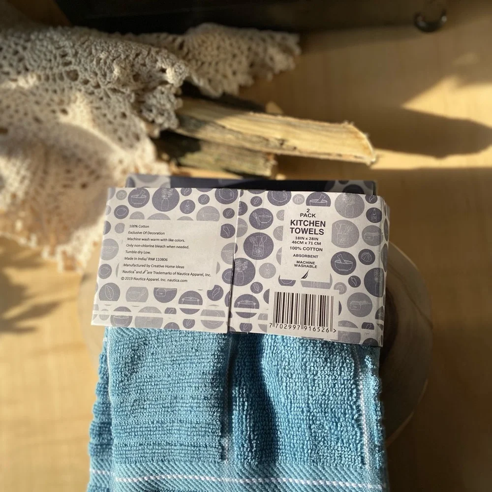 Nautica Home Blue Kitchen Towels
